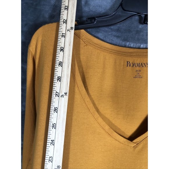 Rodman”s Shirt Women’s Adult Size 2X 26/28 Long Sleeve Oversized Comfort V Neck - Picture 3 of 10